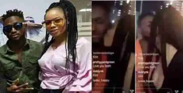 #BBNaija: Miracle and Nina finally share their first public kiss outside the house (Video)